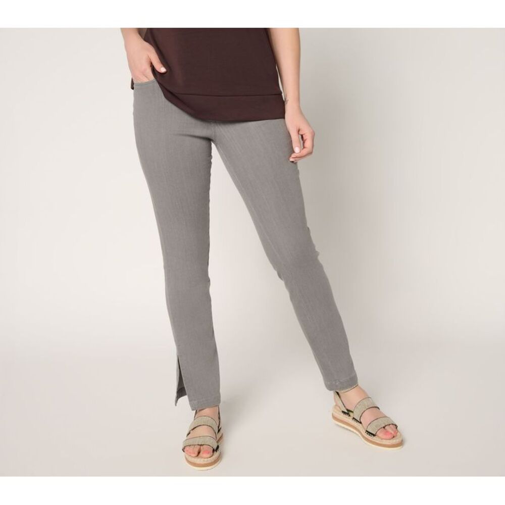 Gloria Vanderbilt Women's Plus Sz Pants 20 Primabelle Denim Vented Gray A726726
